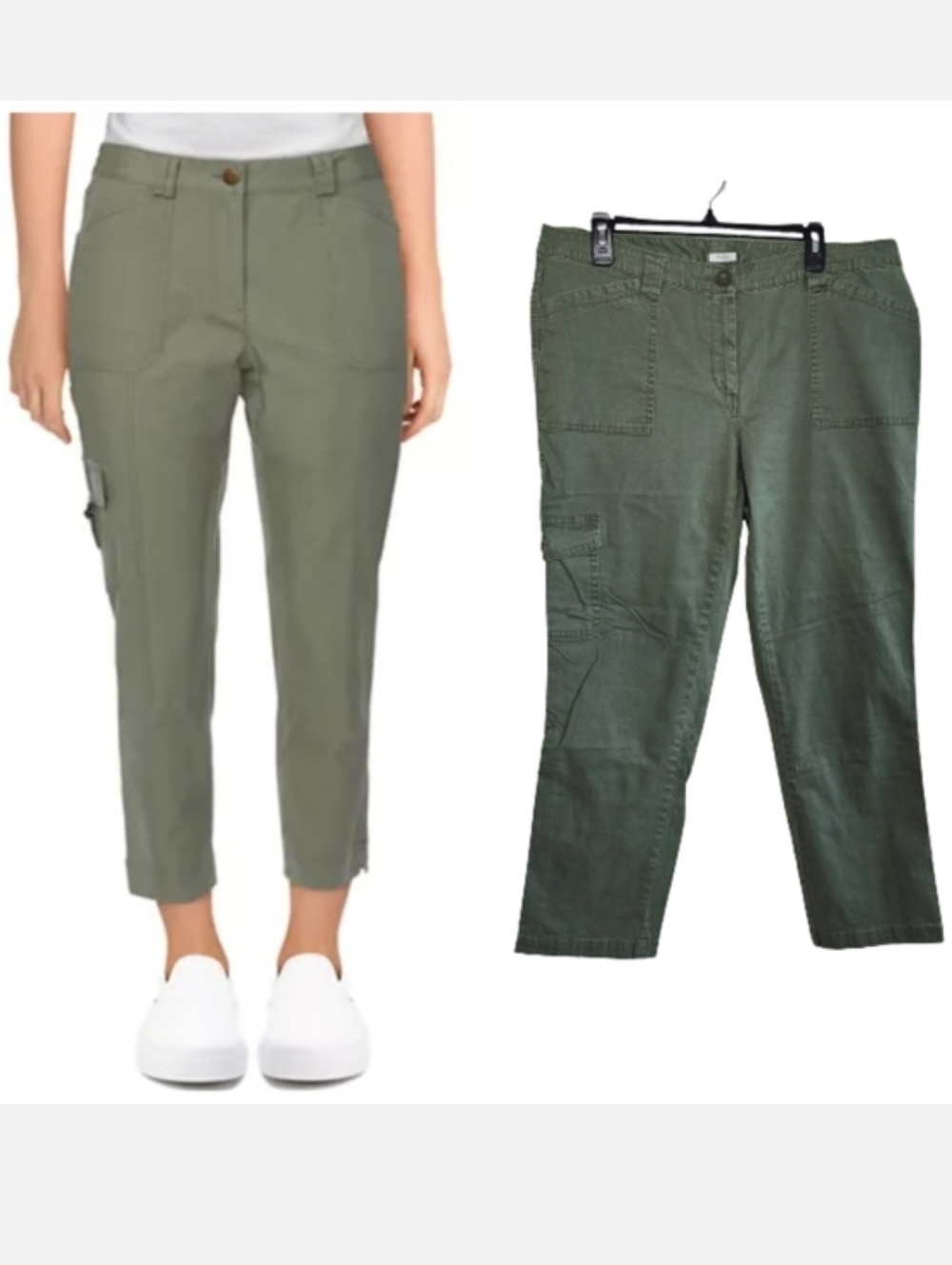 Liz Claiborne plus size olive green straight leg pants Women's plus size 16